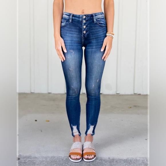 BN Hollister California High-Rise Crop Jean Leggings Hollister Advanced Stretch - Picture 3 of 11